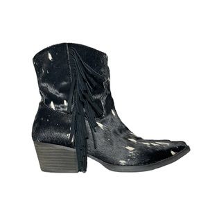 Dingo Cowgirl Boots, Hair We Go, black, size 8, woman , fringe